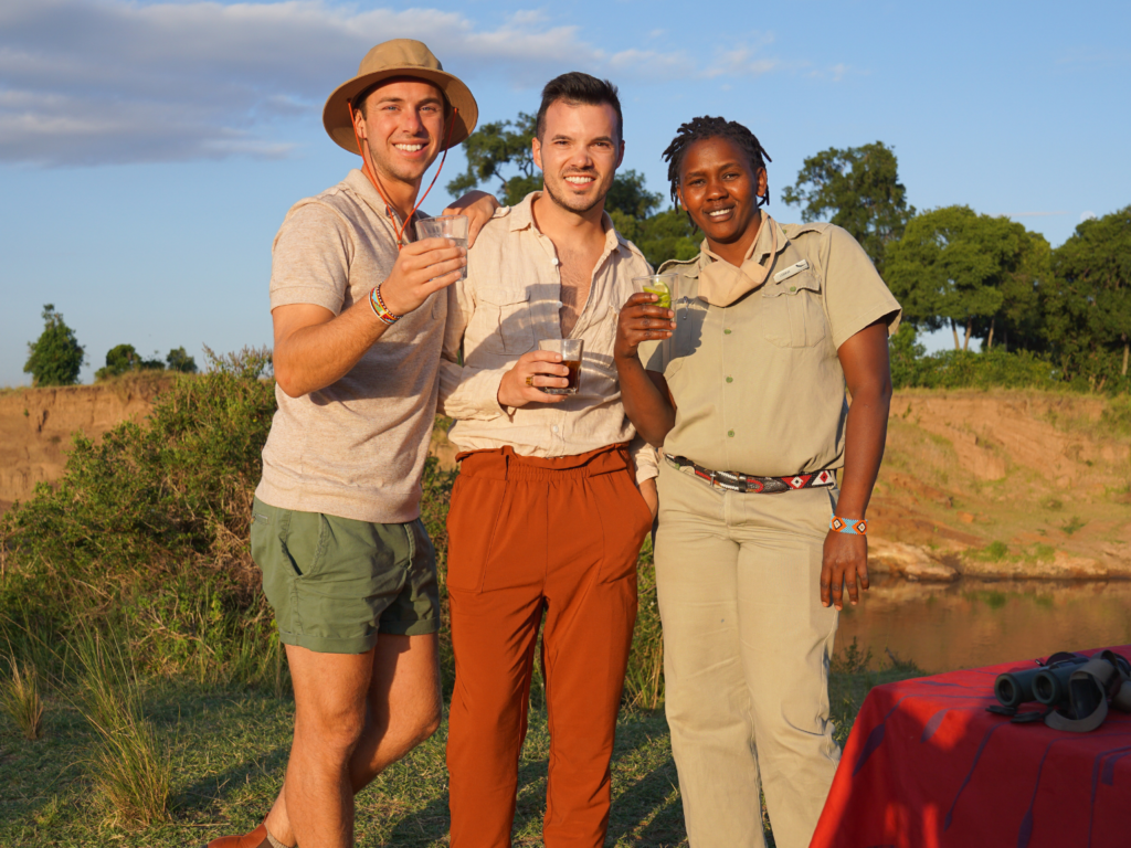 Sundowners on safari with a female guide
